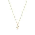 Micro Diamond Letter Necklace