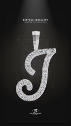 Bespoke LG Diamond Letter J Pendant & Chain