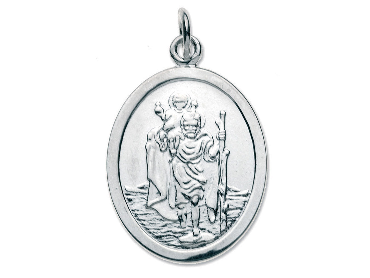 St Christopher Oval Pendant