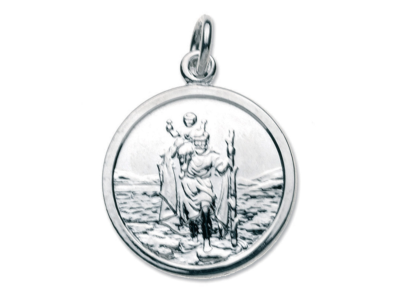 St Christopher Round Pendant