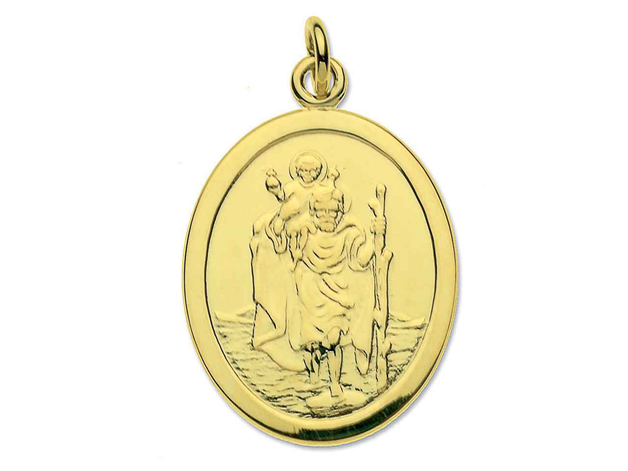 St Christopher Oval Pendant