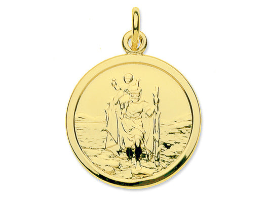 St Christopher Round Pendant