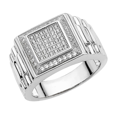 Diamond Square Watch Ring